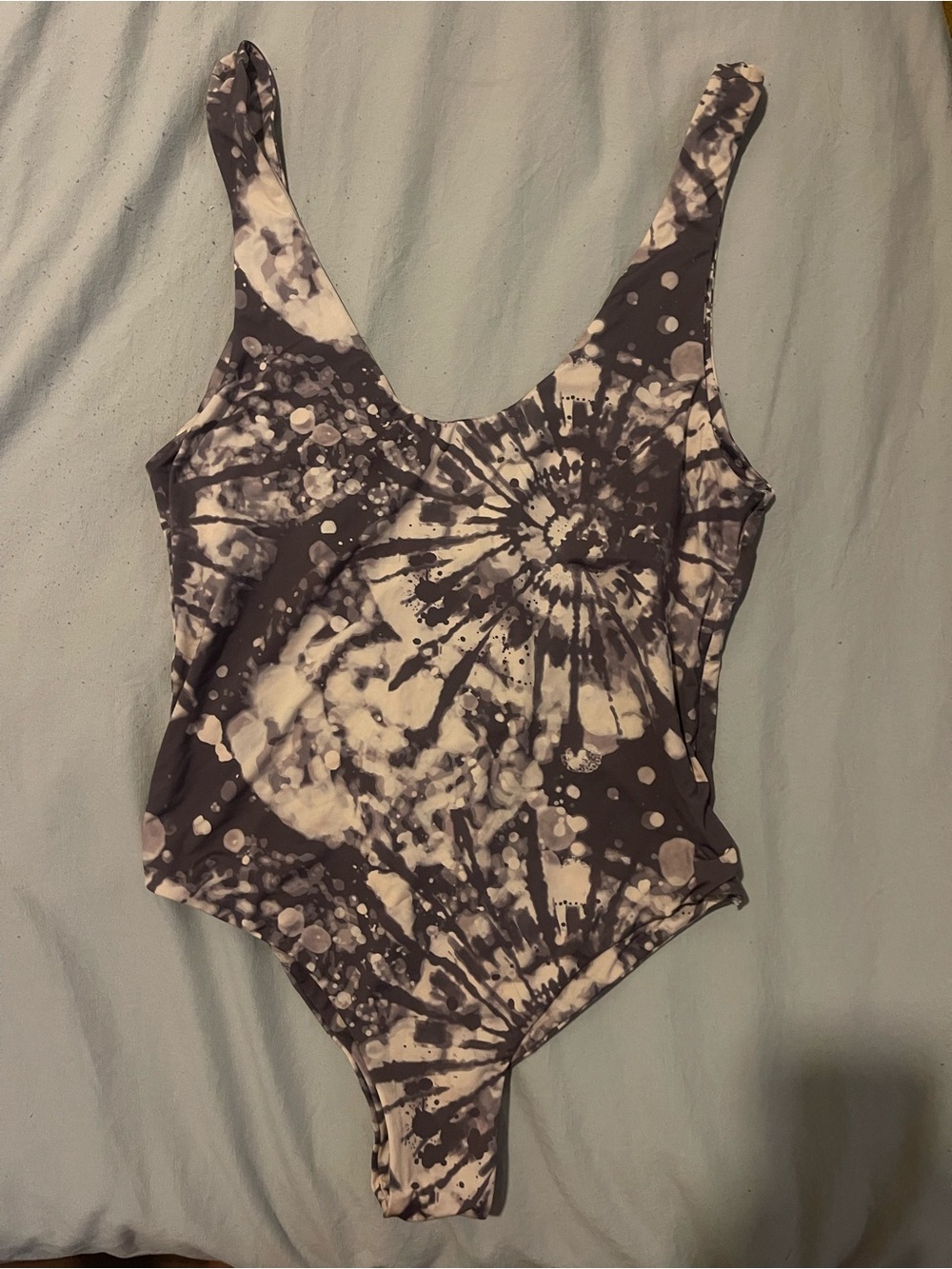 MAI  One-Piece Swimsuit or body suit  - Black & White Tie-Dye